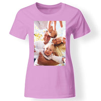 Egyedi képes női póló rózsaszín