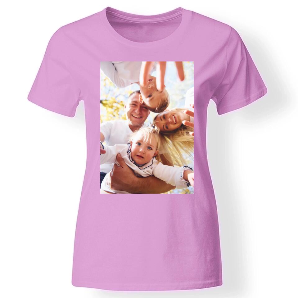 Egyedi képes női póló rózsaszín