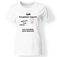 Vicces nyugdíjas póló női fehér