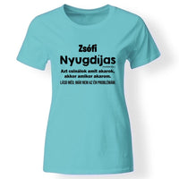 Nyugdíjas póló női türkiz