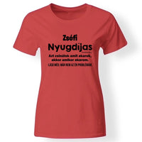 Nyugdíjas póló női piros