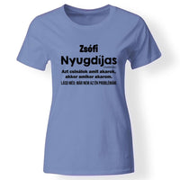 Nyugdíjas póló női kék