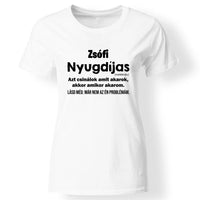 Nyugdíjas póló női fehér