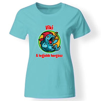 Legjobb horgász női póló türkiz