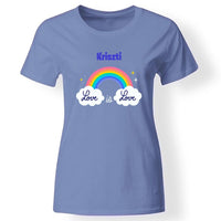 Pride szivárványos női póló kék