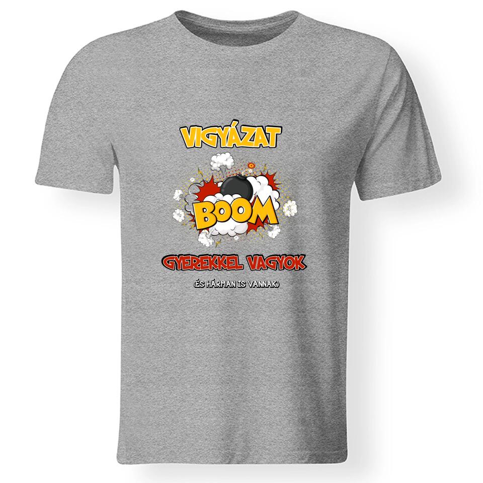 Vigyázat gyerekkel vagyok póló Apáknak
