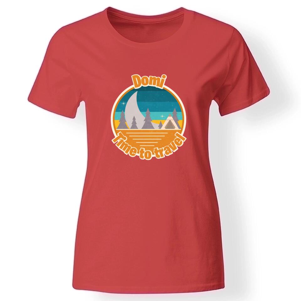 Kirándulós póló női piros