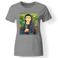 Vicces macskás póló nőknek szürke