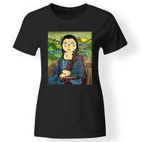 Vicces macskás póló nőknek fekete