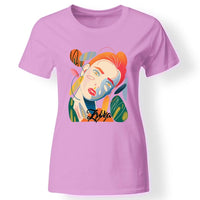 Egyedi dizájn póló nőknek rózsaszín