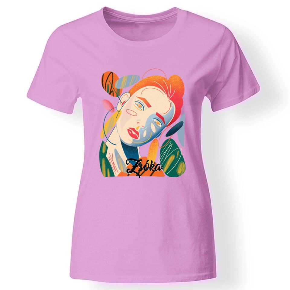 Egyedi dizájn póló nőknek rózsaszín