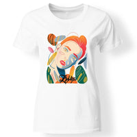 Egyedi dizájn póló nőknek fehér