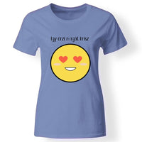 Hangulat póló egyedi felirattal női kék