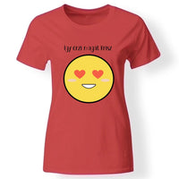 Hangulat póló egyedi felirattal női piros