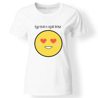 Hangulat póló egyedi felirattal női fehér