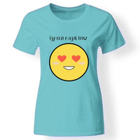 Hangulat póló egyedi felirattal női türkiz