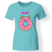 Cicás póló nőknek türkiz