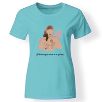 Body positivity póló nőknek türkiz