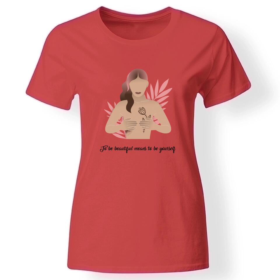 Body positivity póló nőknek piros