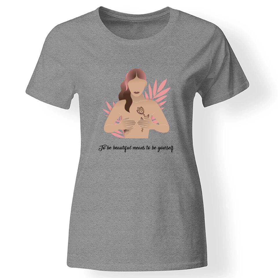 Body positivity póló nőknek szürke