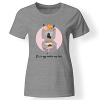 Cuki lámás póló nőknek szürke