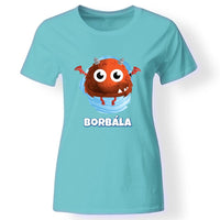 Szörnyes póló női türkiz