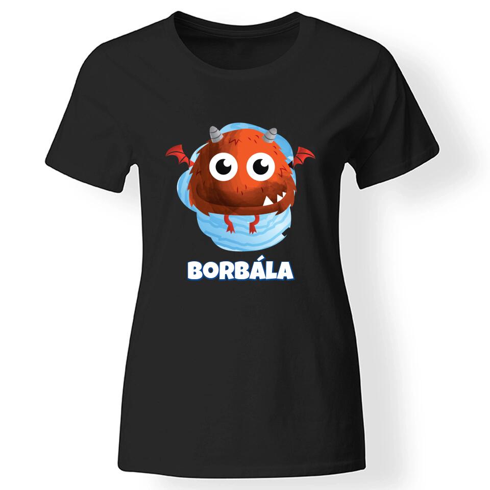 Szörnyes póló női fekete