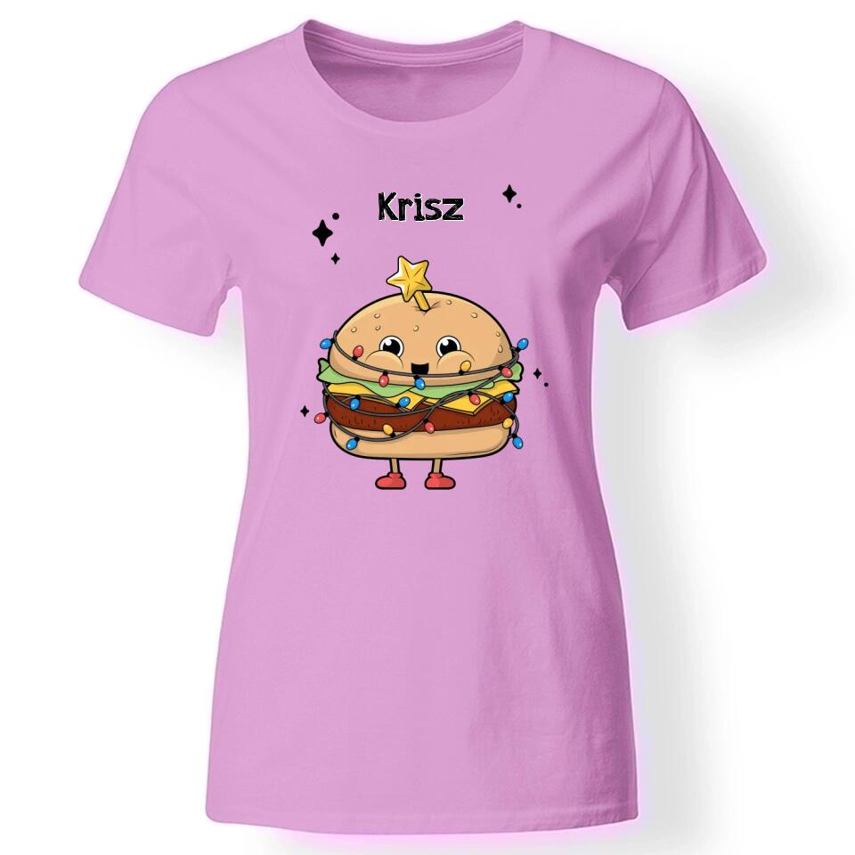 Vicces karácsonyi póló nőknek rózsaszín