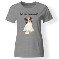 Karácsonyi állatos női póló szürke