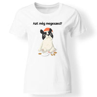 Karácsonyi állatos női póló fehér