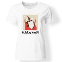 Mikulásos póló nőknek fehér