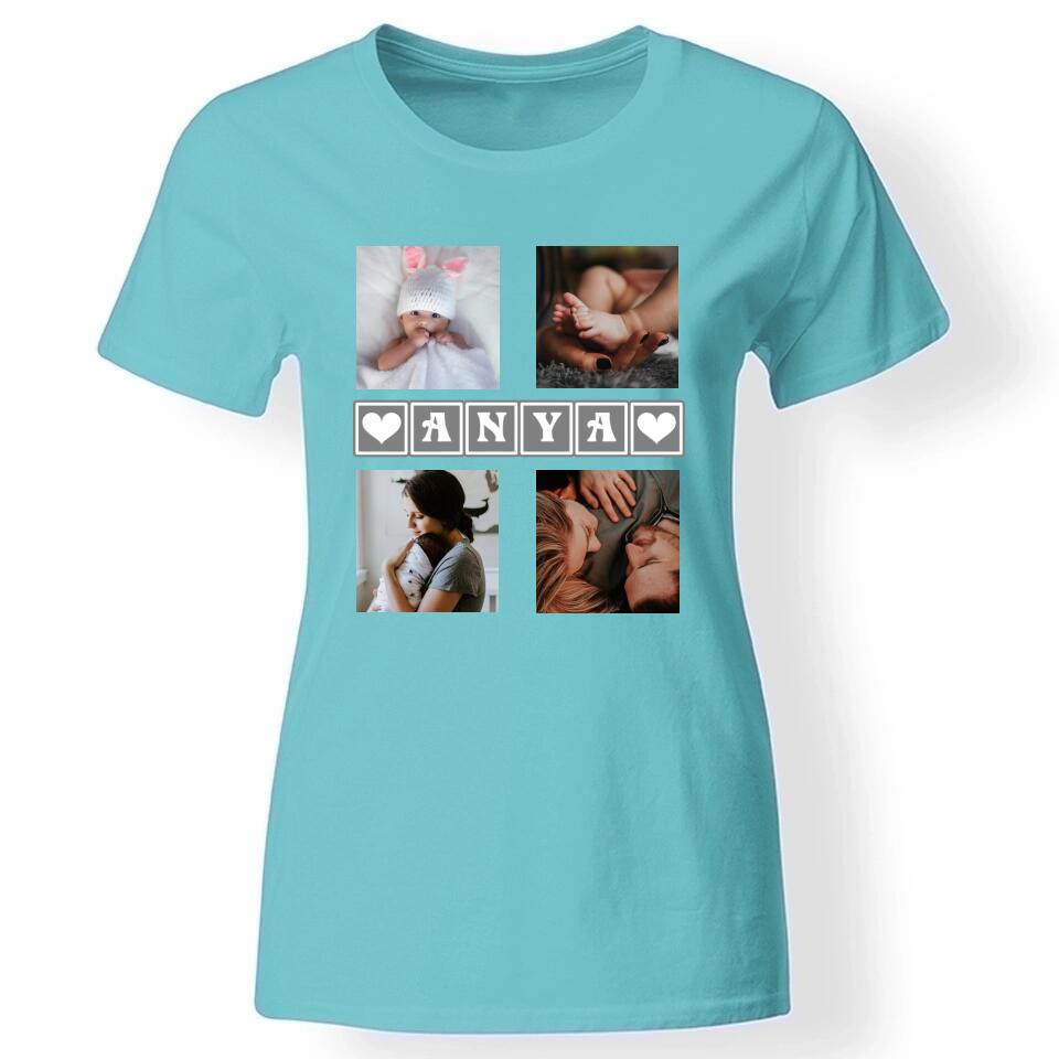 Anyák napi póló 4 képpel türkiz