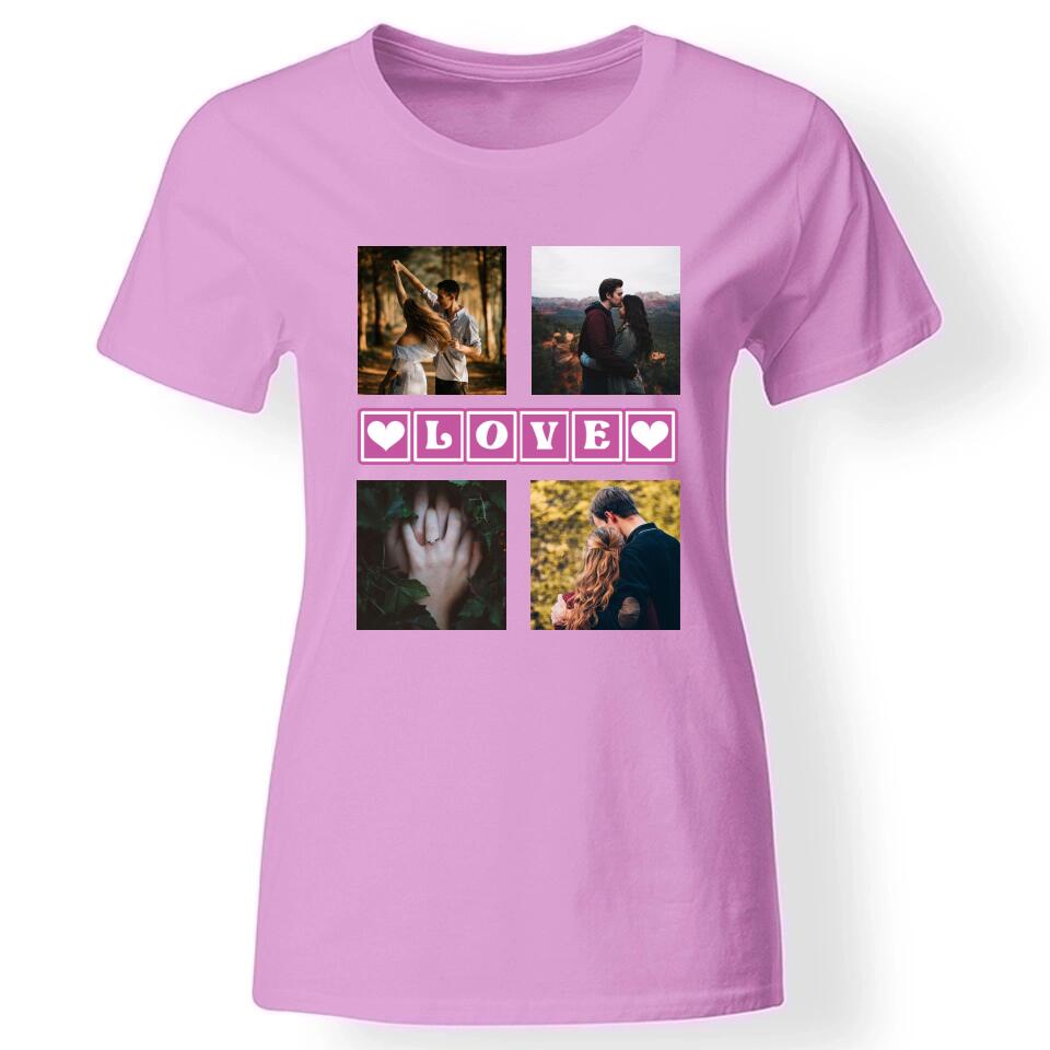 Valentin napi női póló 4 képpel rózsaszín