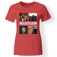 Valentin napi női póló 4 képpel piros