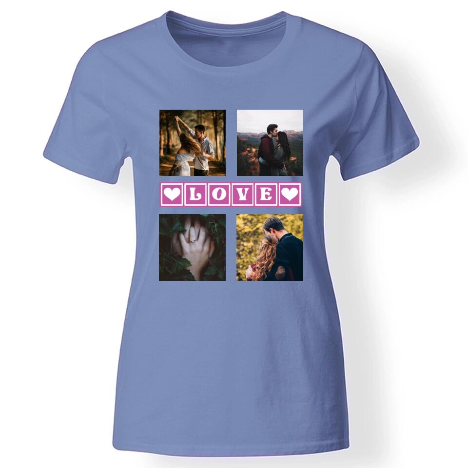 Valentin napi női póló 4 képpel kék