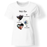 Mérföldkő női póló egyedi képpel fehér