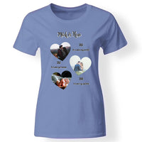 Mérföldkő női póló egyedi képpel kék