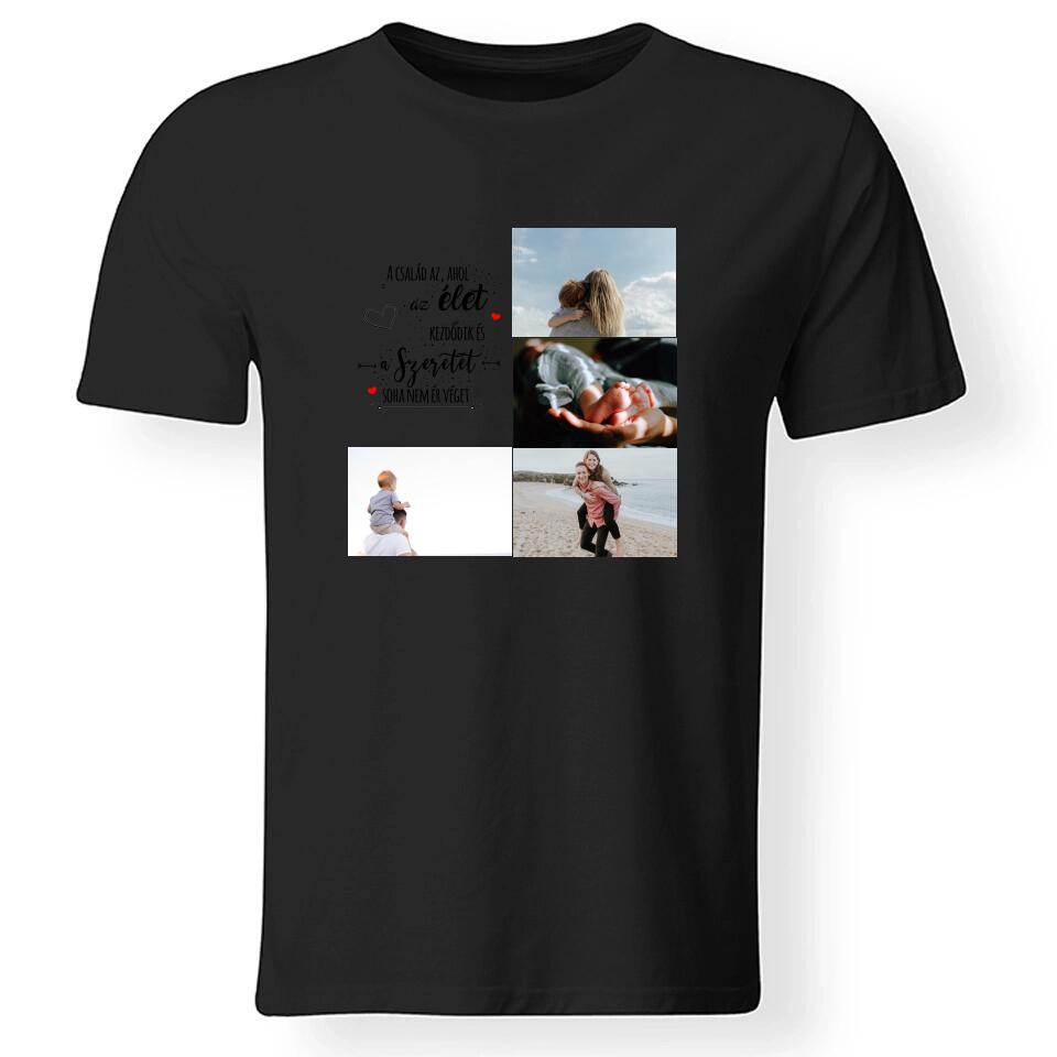 Családi idézetes férfi póló 4 képpel