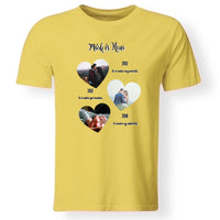 Mérföldkő férfi póló egyedi képpel