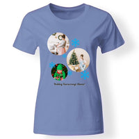 Karácsonyi női póló 3 fotóval kék