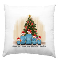 Karácsonyi ajándék párna családoknak 3 gyerekes