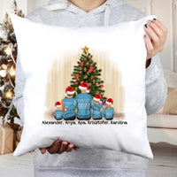 Karácsonyi ajándék párna családoknak 3 gyerekes