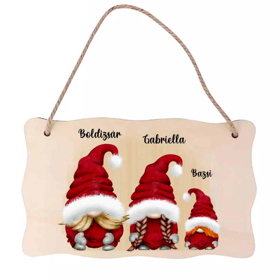 Manós tábla dísz egyedi névvel