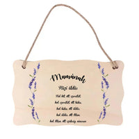 Háziáldás tábla dísz egyedi névvel