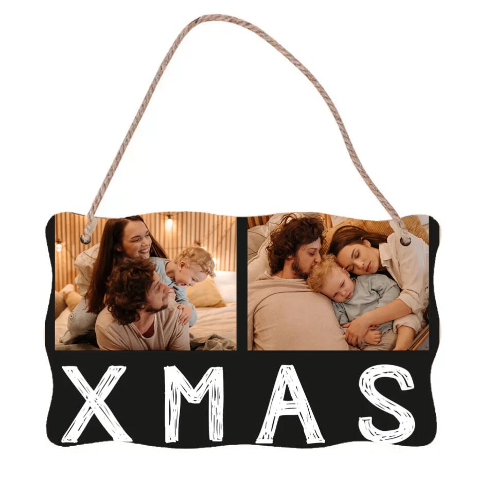 Karácsonyi 2 képes tábla dísz