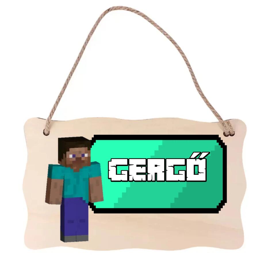 Minecraft ajtódísz gyerekeknek