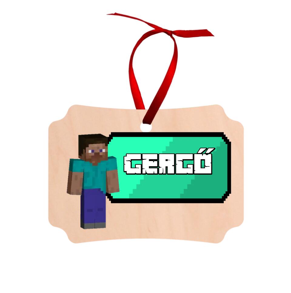 Minecraft karácsonyfadísz gyerekeknek