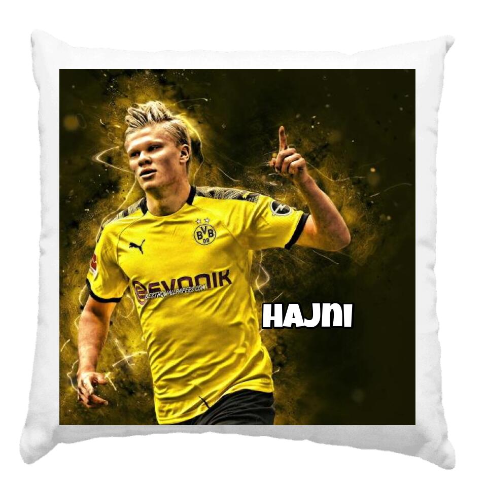 Haaland párna egyedi névvel