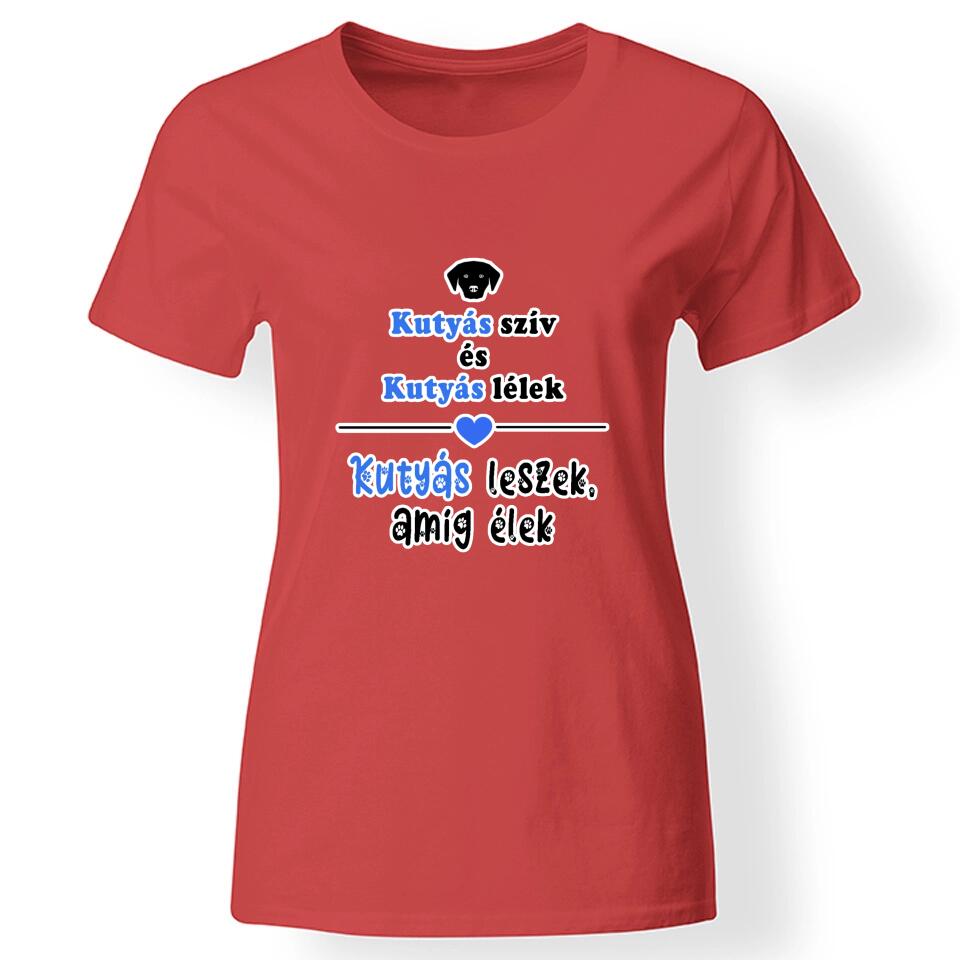 Egyedi feliratos női póló kutyásoknak