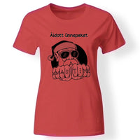 Vicces fekete humor póló női piros